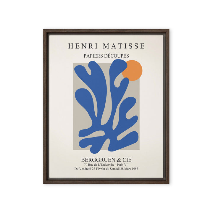 Leinwand - Henri Matisse, Papier Découpés blauer Garten II Braun / 41x51 cm (16″×20″) artlia