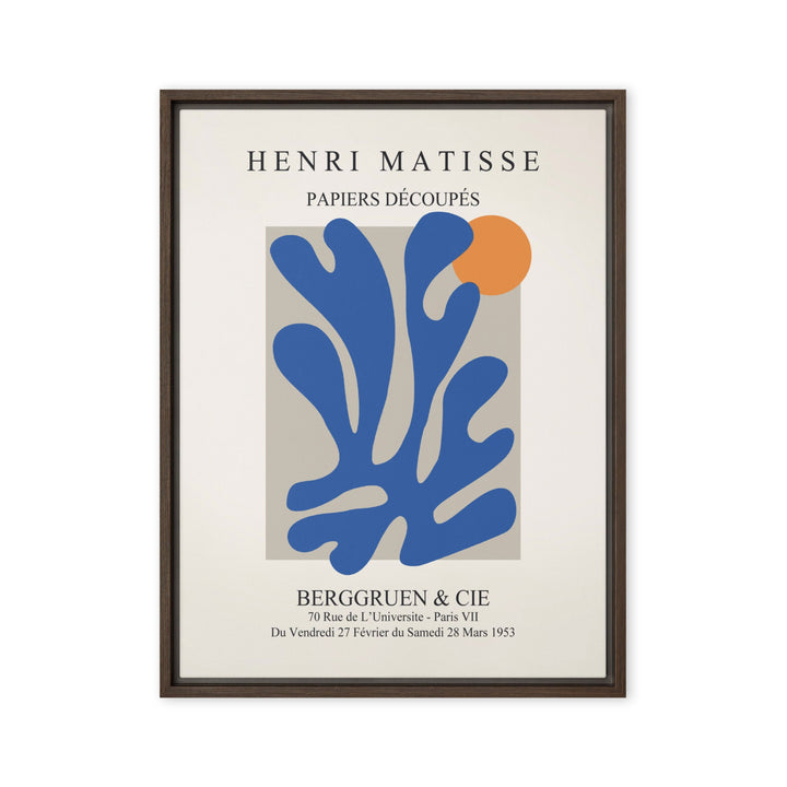 Leinwand - Henri Matisse, Papier Découpés blauer Garten II Braun / 46x61 cm (18″×24″) artlia