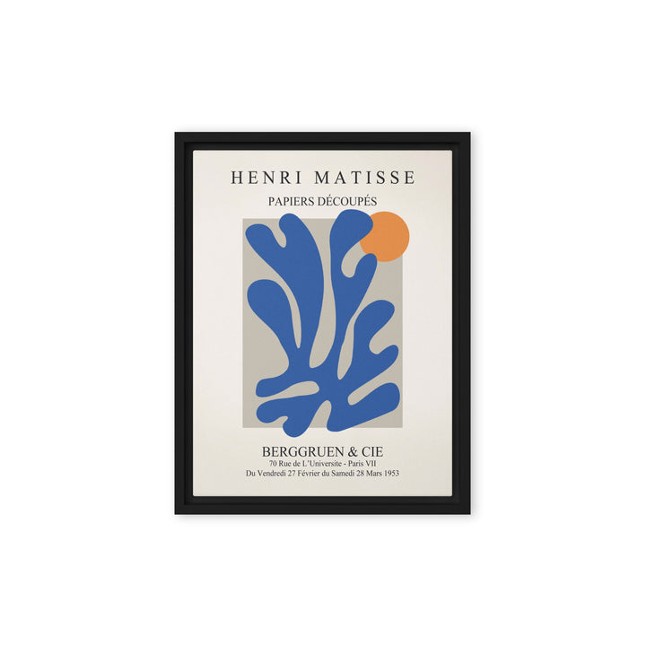 Leinwand - Henri Matisse, Papier Découpés blauer Garten II Schwarz / 31x41 cm (12″×16″) artlia