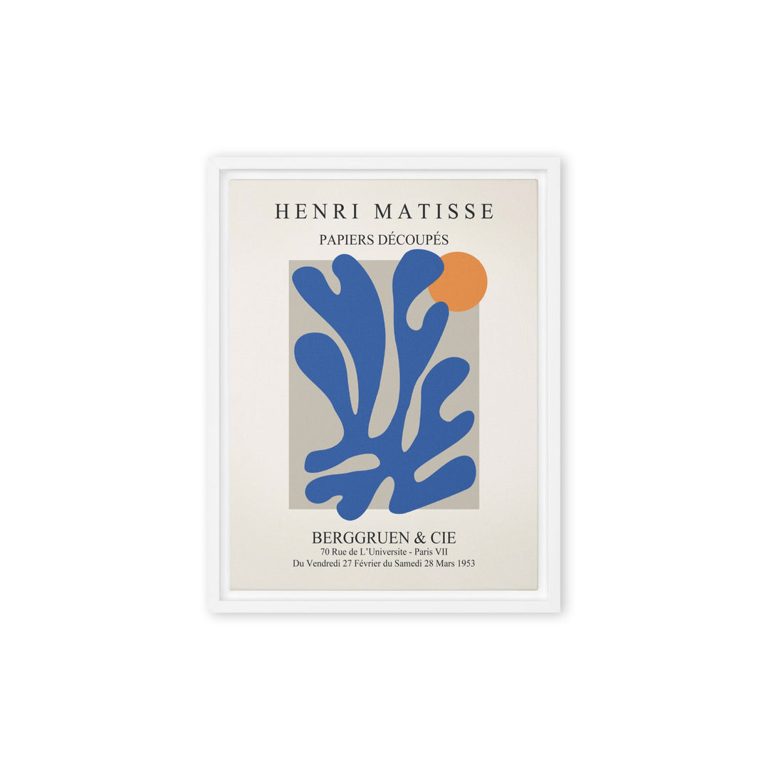 Leinwand - Henri Matisse, Papier Découpés blauer Garten II Weiß / 31x41 cm (12″×16″) artlia