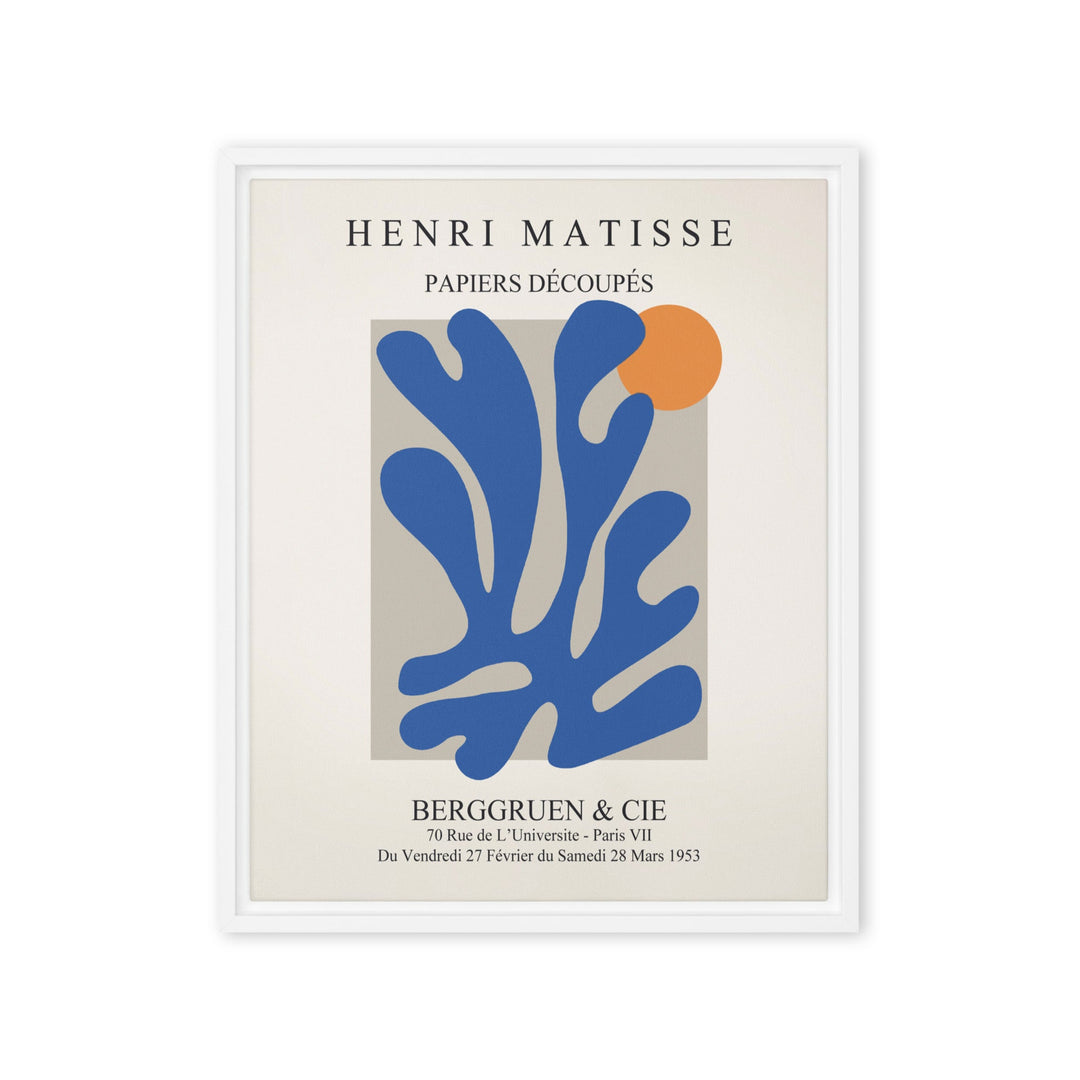 Leinwand - Henri Matisse, Papier Découpés blauer Garten II Weiß / 41x51 cm (16″×20″) artlia
