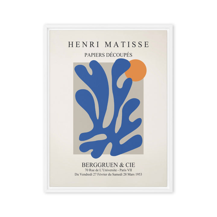 Leinwand - Henri Matisse, Papier Découpés blauer Garten II Weiß / 46x61 cm (18″×24″) artlia