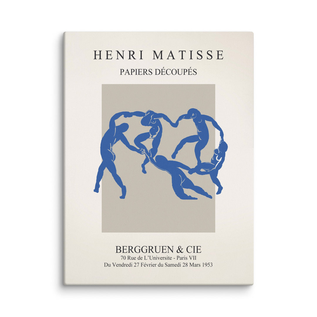 Leinwand - Henri Matisse, Papier Découpés blauer Tanz ohne Rahmen / 31x41 cm (12″×16″) artlia