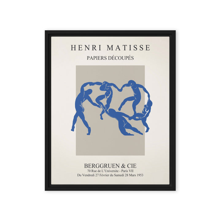 Leinwand - Henri Matisse, Papier Découpés blauer Tanz Schwarz / 41x51 cm (16″×20″) artlia