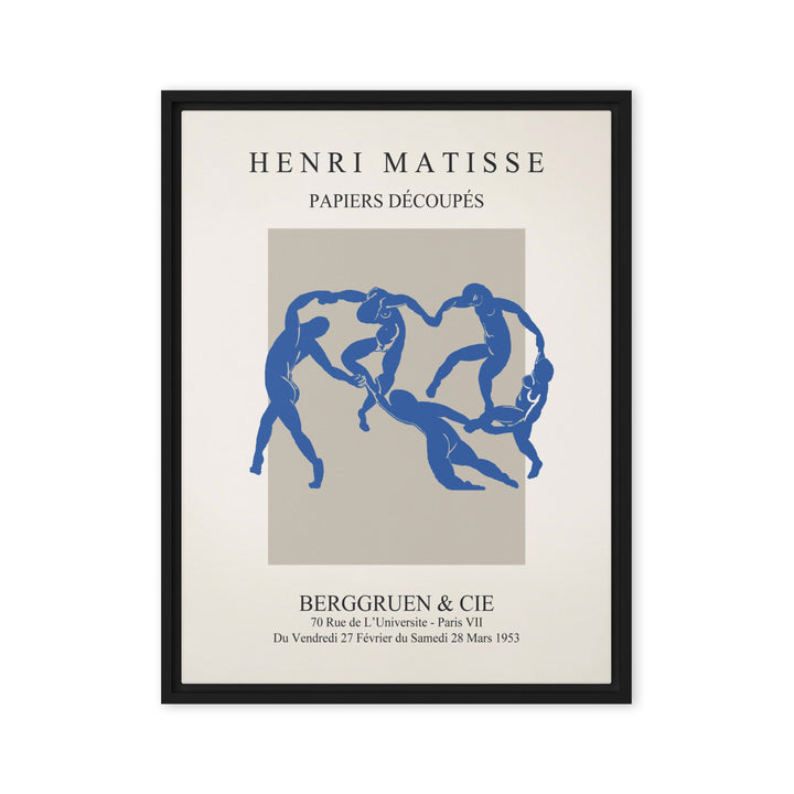 Leinwand - Henri Matisse, Papier Découpés blauer Tanz Schwarz / 46x61 cm (18″×24″) artlia