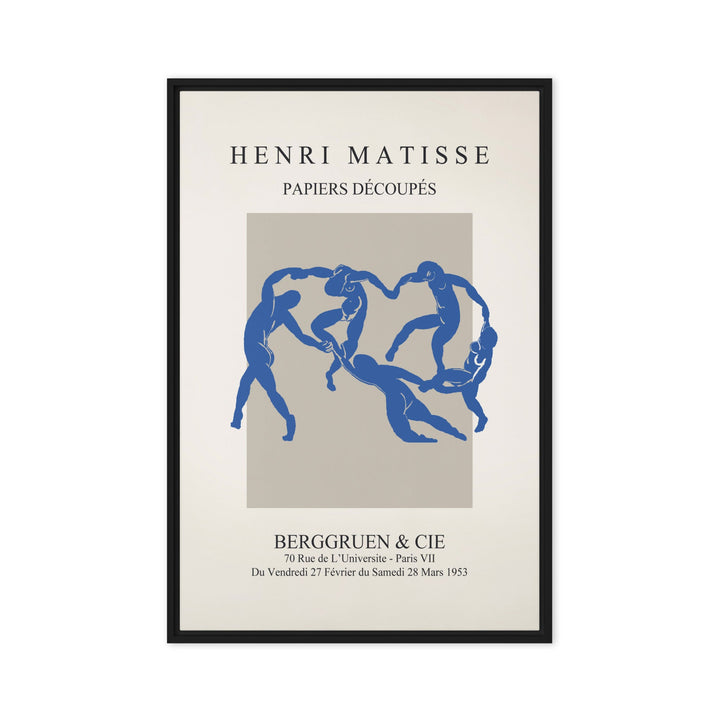 Leinwand - Henri Matisse, Papier Découpés blauer Tanz Schwarz / 61x91 cm (24″×36″) artlia