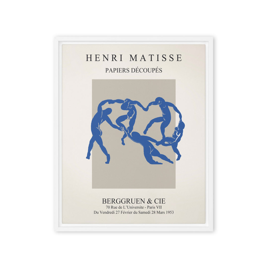 Leinwand - Henri Matisse, Papier Découpés blauer Tanz Weiß / 41x51 cm (16″×20″) artlia