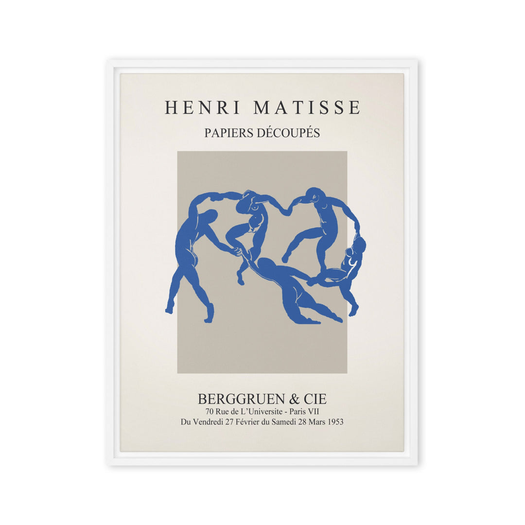 Leinwand - Henri Matisse, Papier Découpés blauer Tanz Weiß / 46x61 cm (18″×24″) artlia