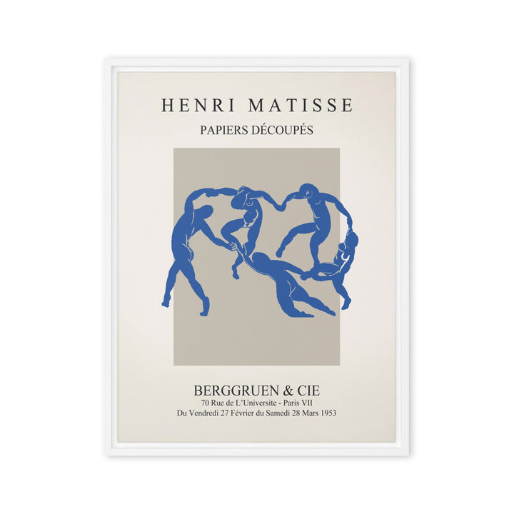 Leinwand - Henri Matisse, Papier Découpés blauer Tanz Weiß / 46x61 cm (18″×24″) artlia