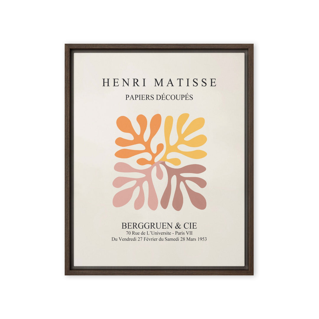 Leinwand - Henri Matisse, Papier Découpés bunte Blätter Braun / 41x51 cm (16″×20″) artlia