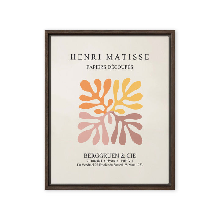 Leinwand - Henri Matisse, Papier Découpés bunte Blätter Braun / 41x51 cm (16″×20″) artlia