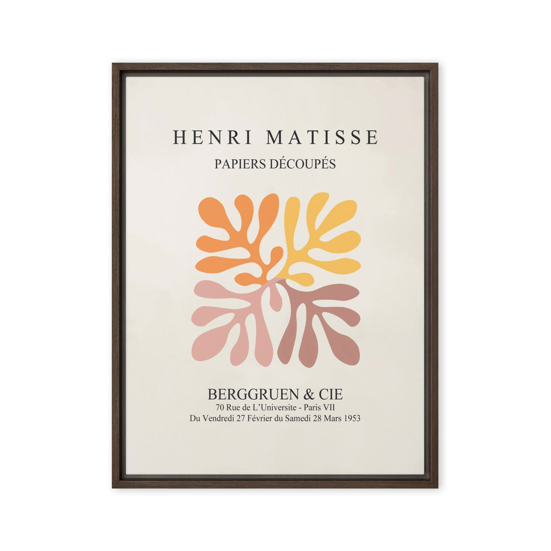 Leinwand - Henri Matisse, Papier Découpés bunte Blätter Braun / 46x61 cm (18″×24″) artlia