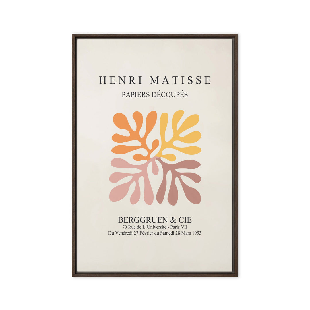 Leinwand - Henri Matisse, Papier Découpés bunte Blätter Braun / 61x91 cm (24″×36″) artlia