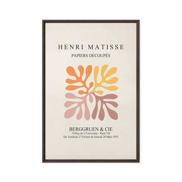 Leinwand - Henri Matisse, Papier Découpés bunte Blätter Braun / 61x91 cm (24″×36″) artlia