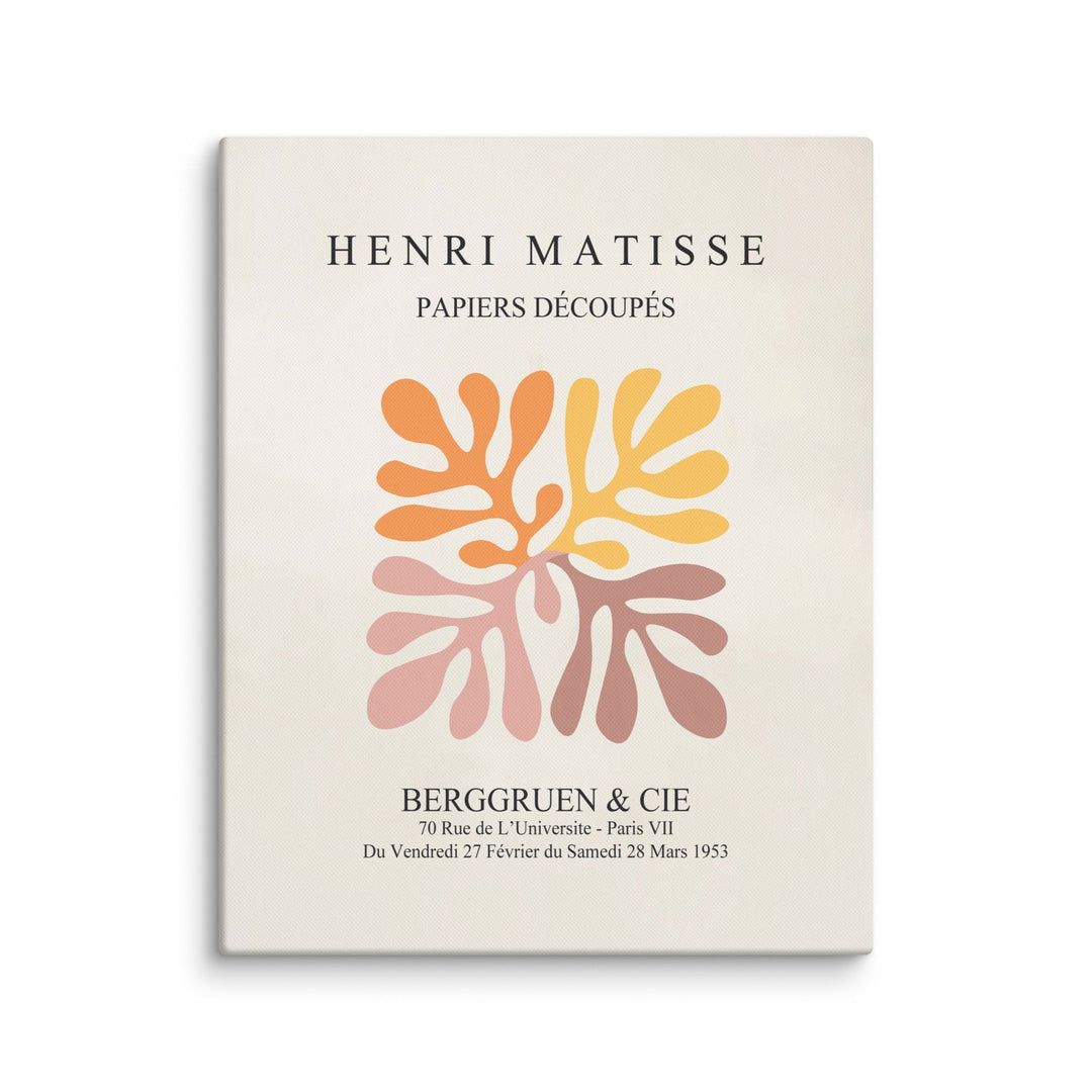 Leinwand - Henri Matisse, Papier Découpés bunte Blätter ohne Rahmen / 41x51 cm (16″×20″) artlia