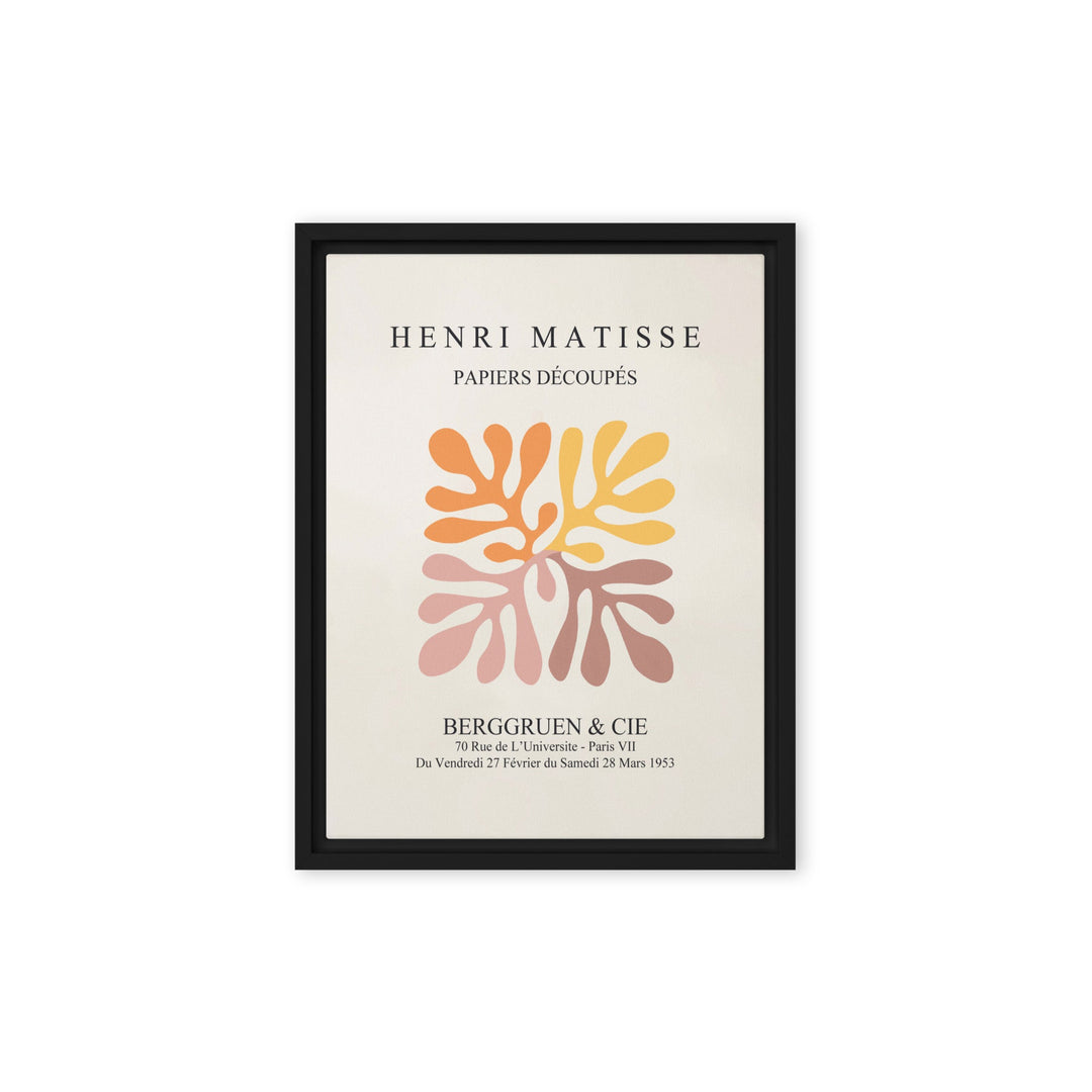 Leinwand - Henri Matisse, Papier Découpés bunte Blätter Schwarz / 31x41 cm (12″×16″) artlia