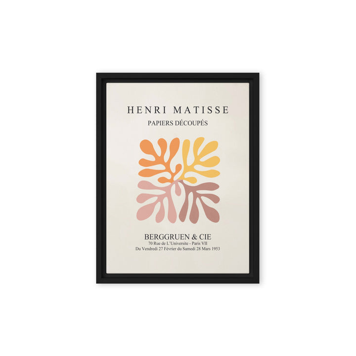Leinwand - Henri Matisse, Papier Découpés bunte Blätter Schwarz / 31x41 cm (12″×16″) artlia