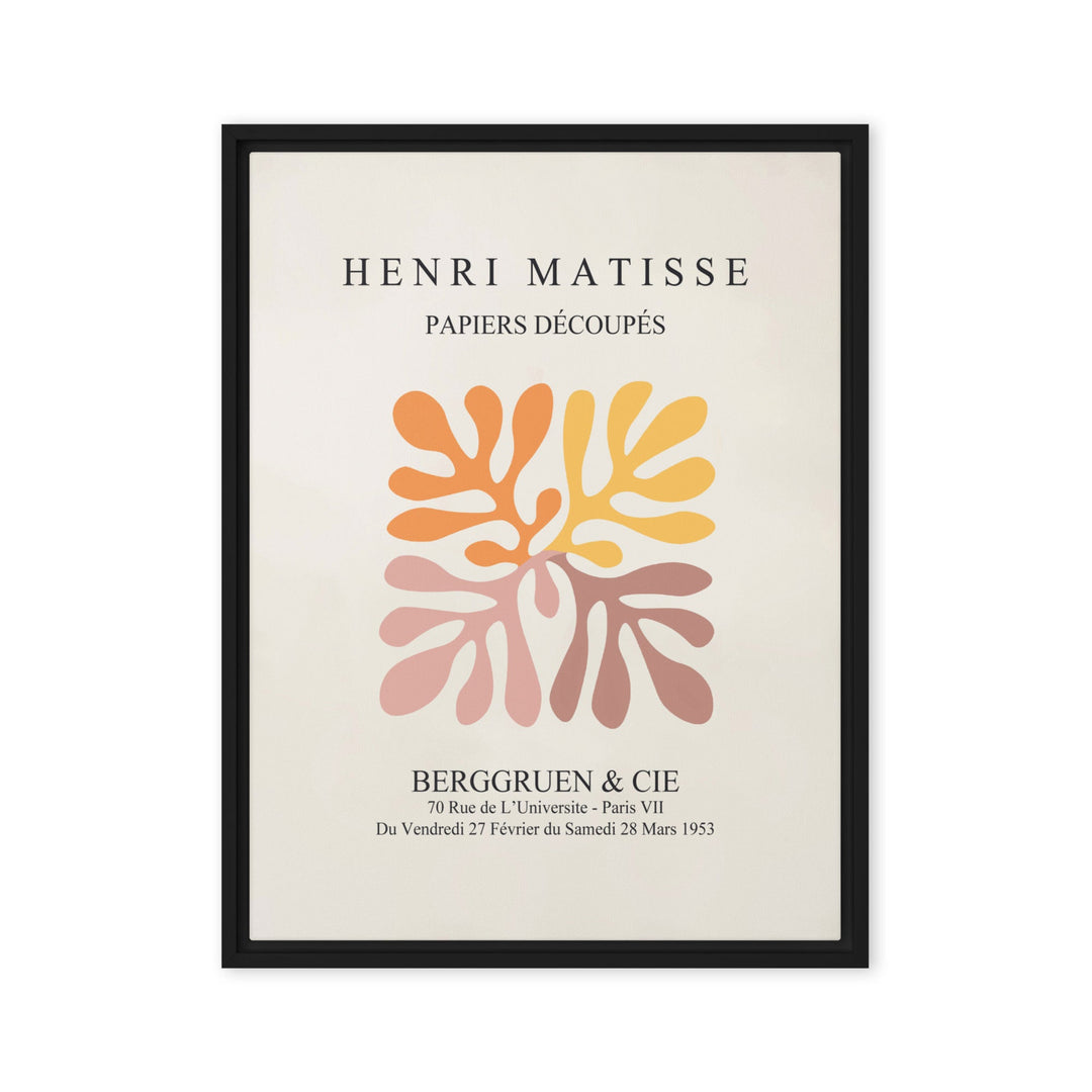 Leinwand - Henri Matisse, Papier Découpés bunte Blätter Schwarz / 46x61 cm (18″×24″) artlia
