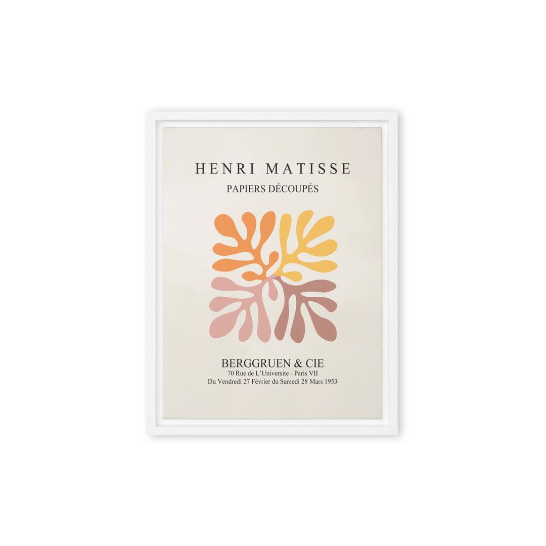Leinwand - Henri Matisse, Papier Découpés bunte Blätter Weiß / 31x41 cm (12″×16″) artlia