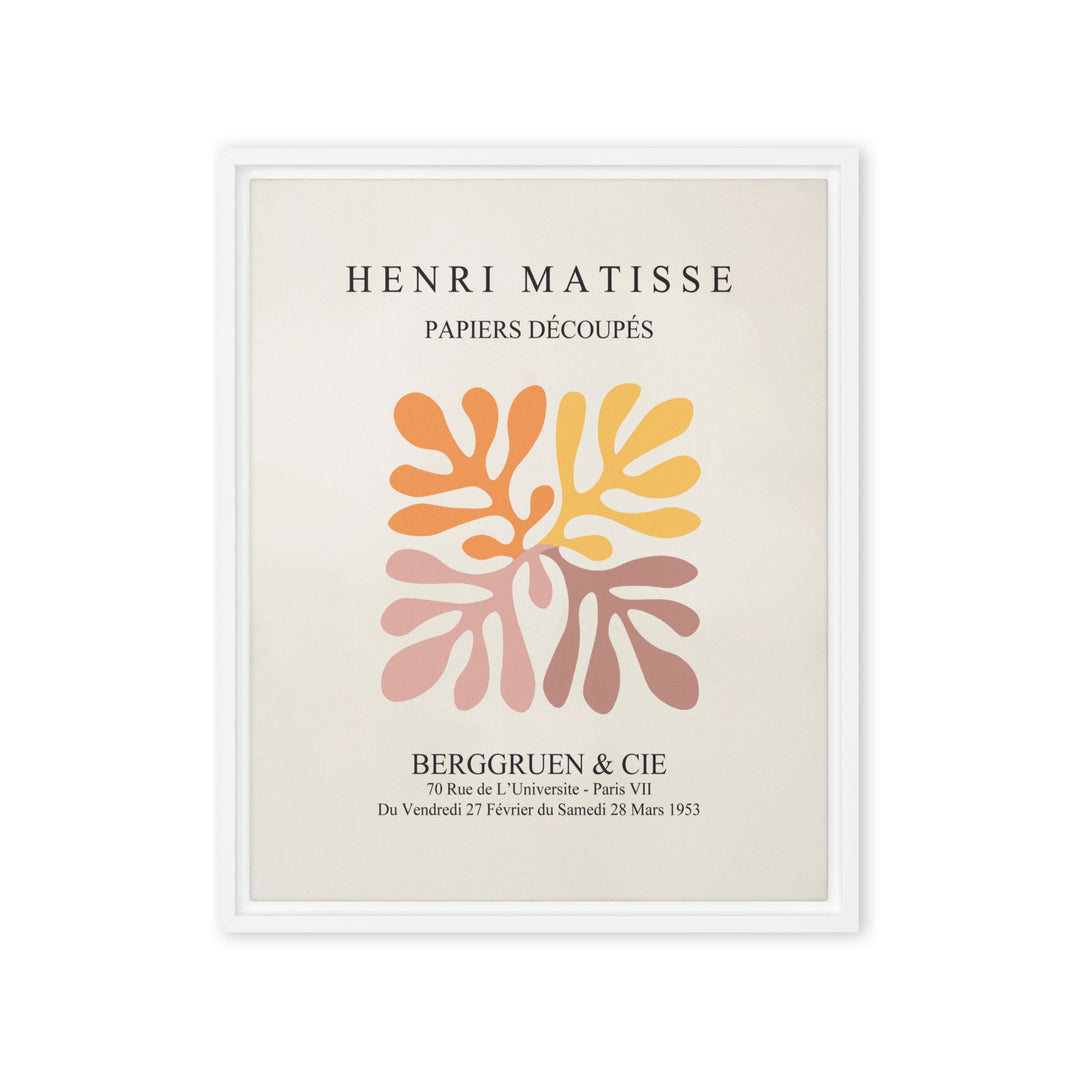 Leinwand - Henri Matisse, Papier Découpés bunte Blätter Weiß / 41x51 cm (16″×20″) artlia