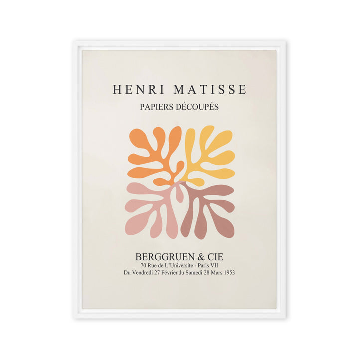 Leinwand - Henri Matisse, Papier Découpés bunte Blätter Weiß / 46x61 cm (18″×24″) artlia