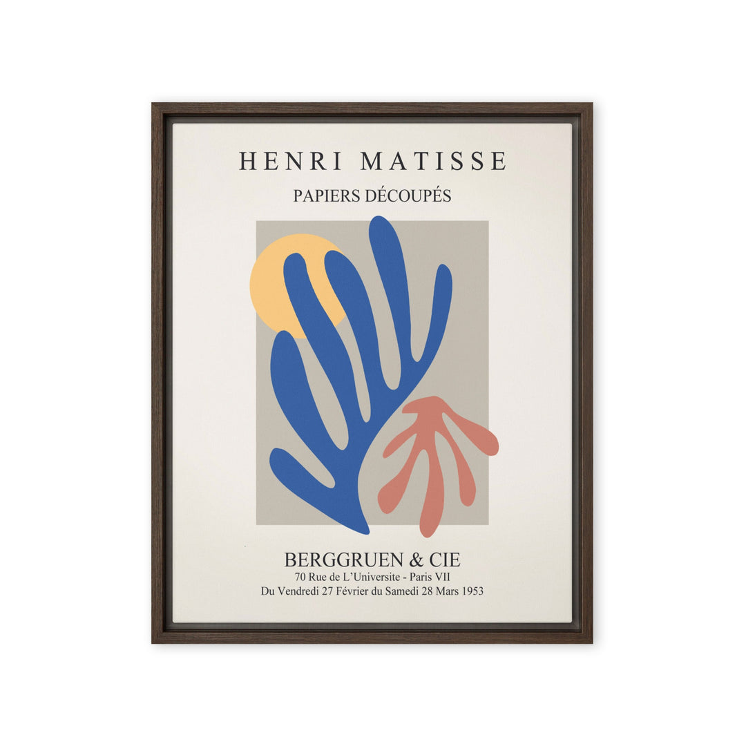 Leinwand - Henri Matisse, Papier Découpés bunter Garten Braun / 41x51 cm (16″×20″) artlia