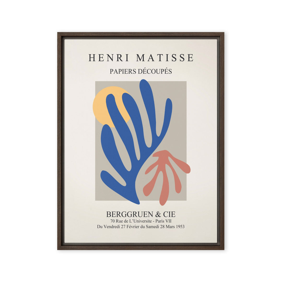 Leinwand - Henri Matisse, Papier Découpés bunter Garten Braun / 46x61 cm (18″×24″) artlia