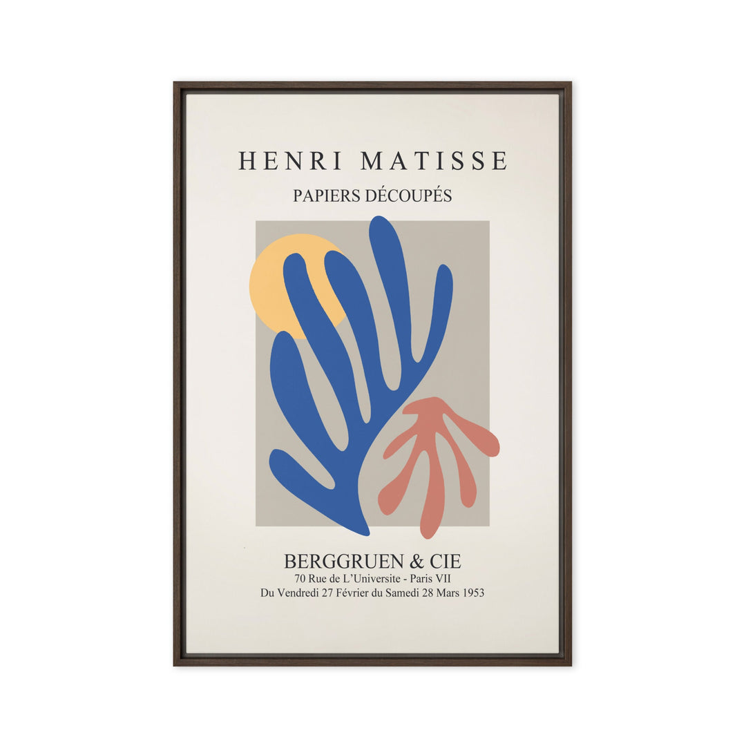 Leinwand - Henri Matisse, Papier Découpés bunter Garten Braun / 61x91 cm (24″×36″) artlia