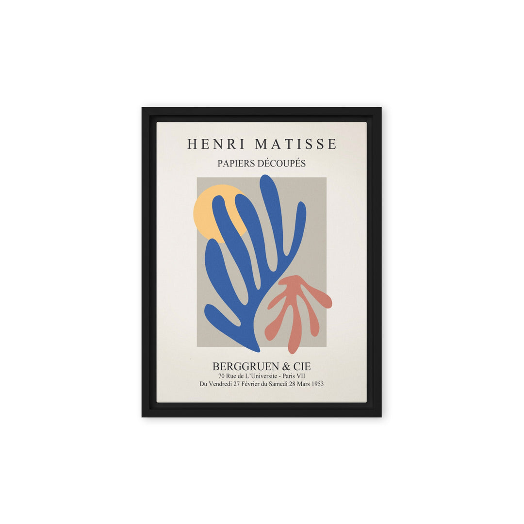 Leinwand - Henri Matisse, Papier Découpés bunter Garten Schwarz / 31x41 cm (12″×16″) artlia