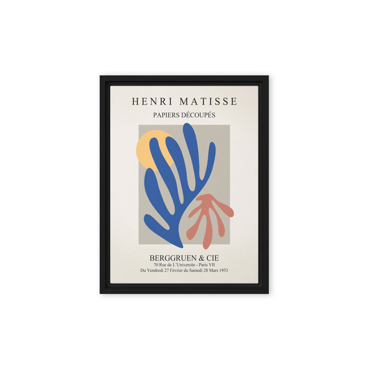 Leinwand - Henri Matisse, Papier Découpés bunter Garten Schwarz / 31x41 cm (12″×16″) artlia