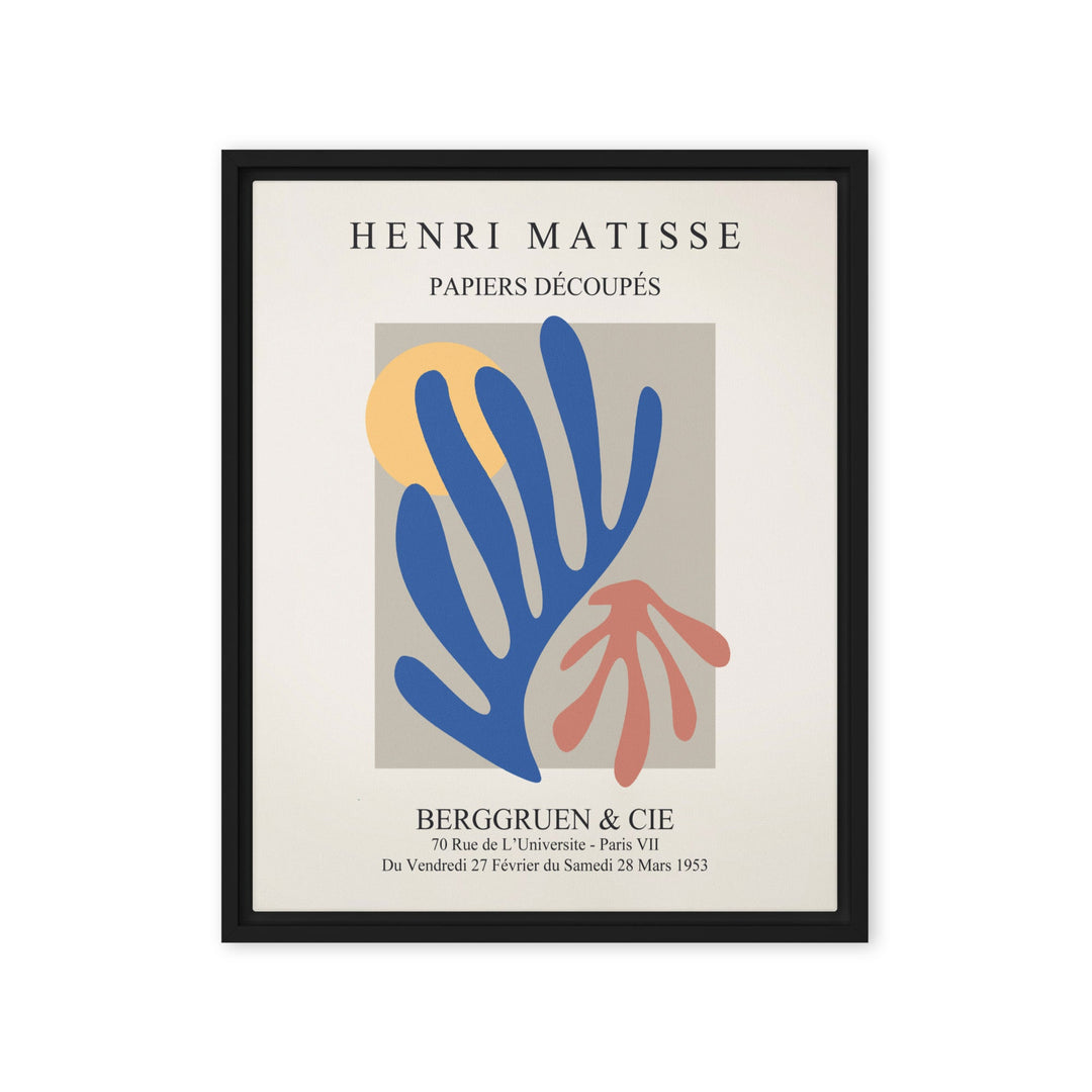 Leinwand - Henri Matisse, Papier Découpés bunter Garten Schwarz / 41x51 cm (16″×20″) artlia
