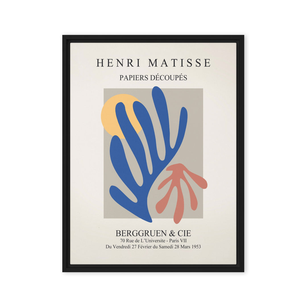 Leinwand - Henri Matisse, Papier Découpés bunter Garten Schwarz / 46x61 cm (18″×24″) artlia