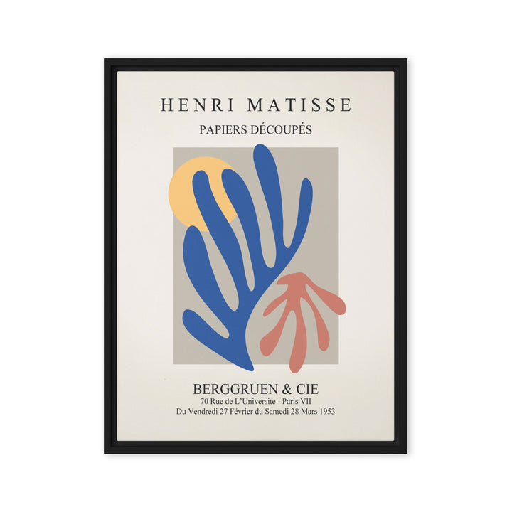 Leinwand - Henri Matisse, Papier Découpés bunter Garten Schwarz / 46x61 cm (18″×24″) artlia