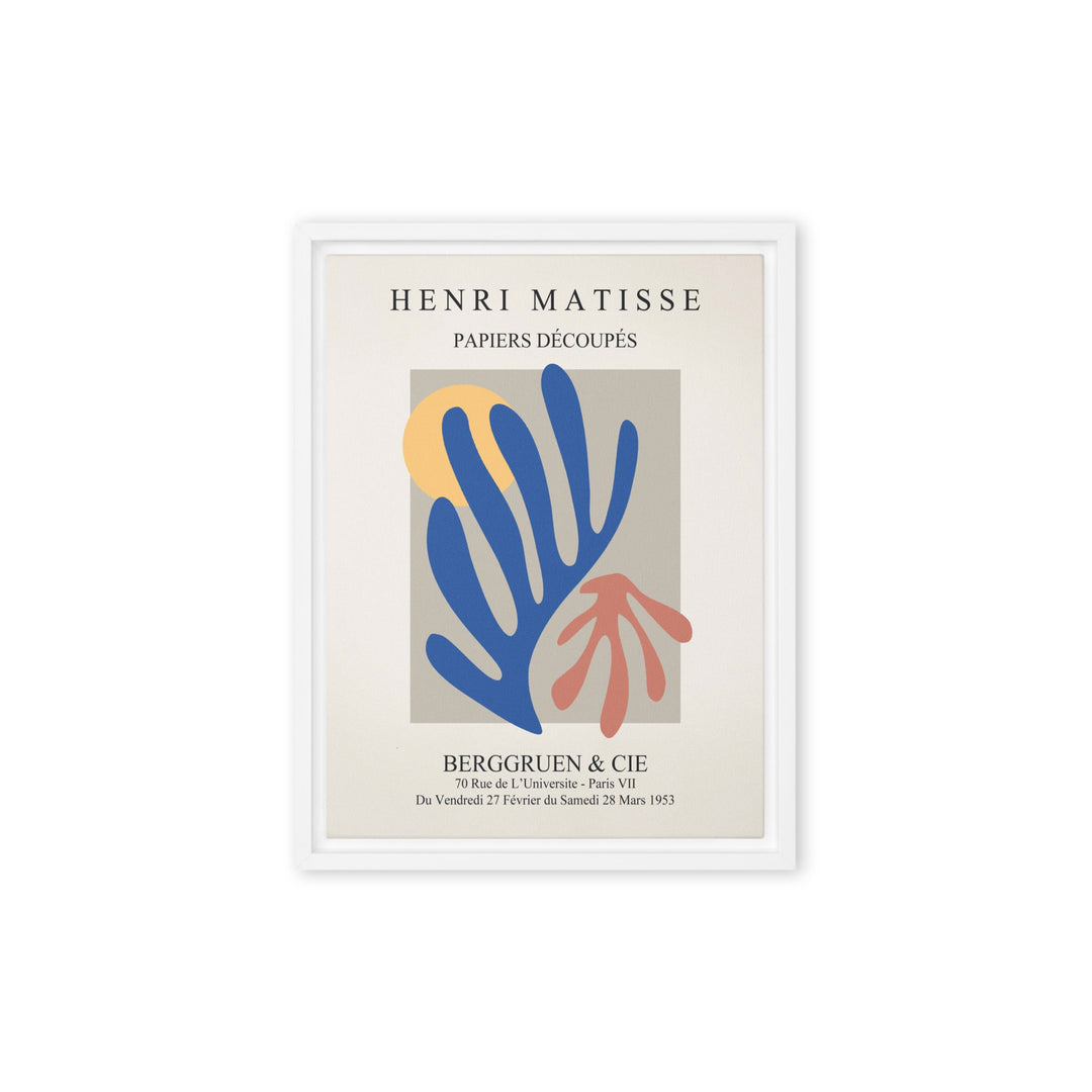 Leinwand - Henri Matisse, Papier Découpés bunter Garten Weiß / 31x41 cm (12″×16″) artlia