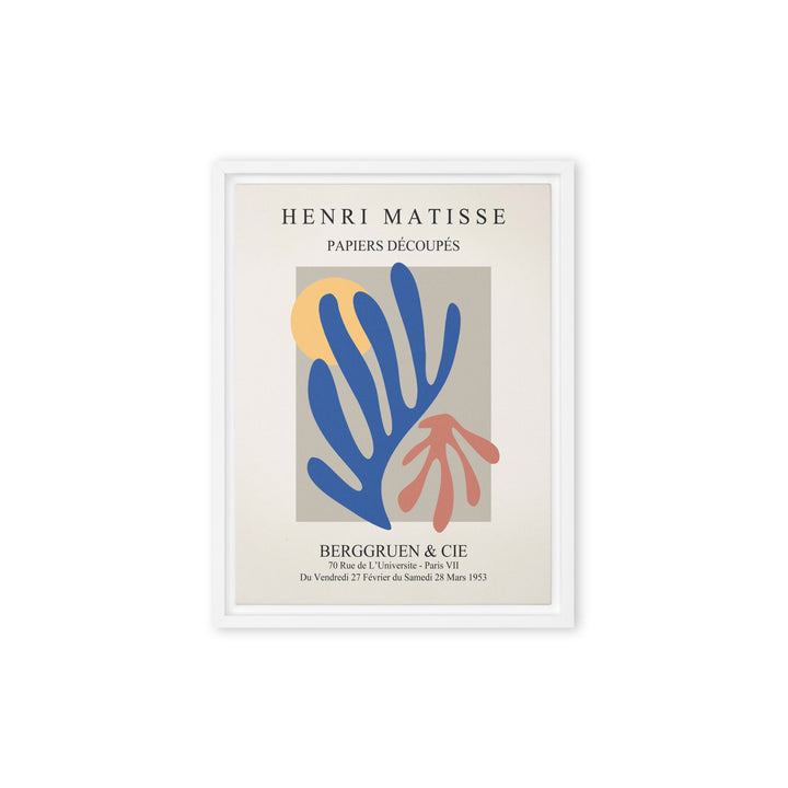 Leinwand - Henri Matisse, Papier Découpés bunter Garten Weiß / 31x41 cm (12″×16″) artlia