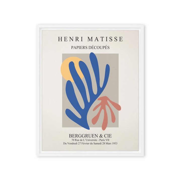 Leinwand - Henri Matisse, Papier Découpés bunter Garten Weiß / 41x51 cm (16″×20″) artlia