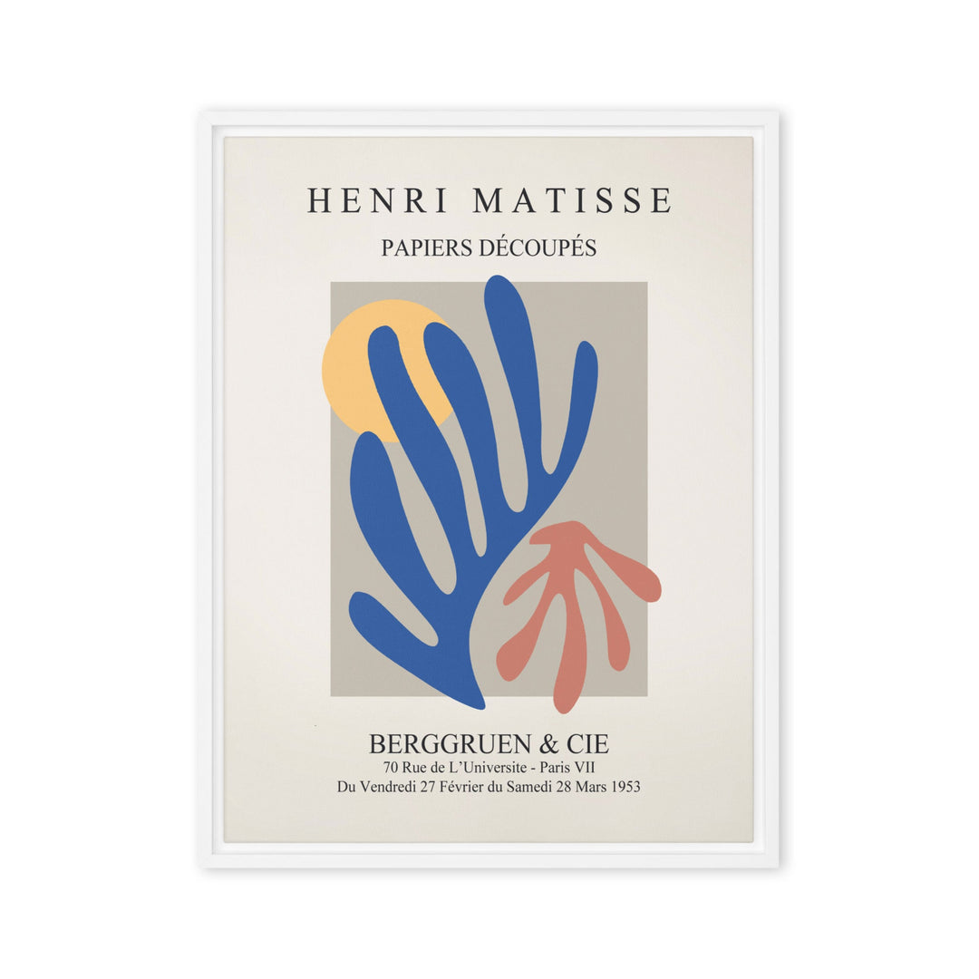 Leinwand - Henri Matisse, Papier Découpés bunter Garten Weiß / 46x61 cm (18″×24″) artlia
