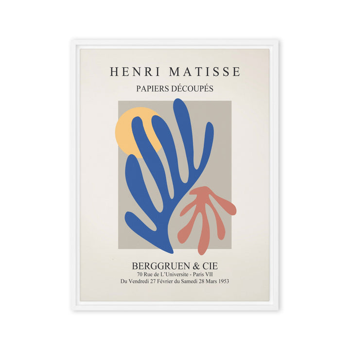 Leinwand - Henri Matisse, Papier Découpés bunter Garten Weiß / 46x61 cm (18″×24″) artlia