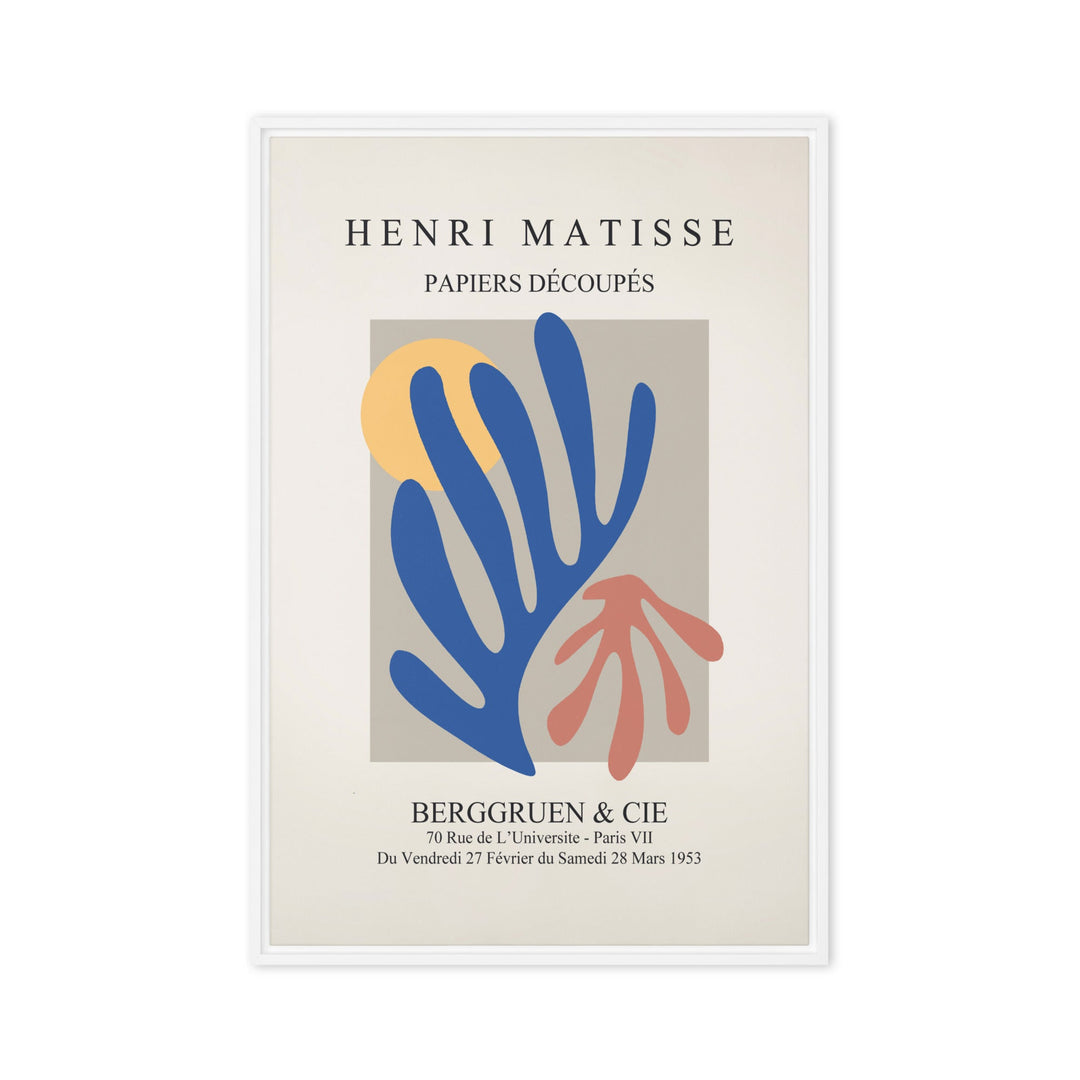 Leinwand - Henri Matisse, Papier Découpés bunter Garten Weiß / 61x91 cm (24″×36″) artlia
