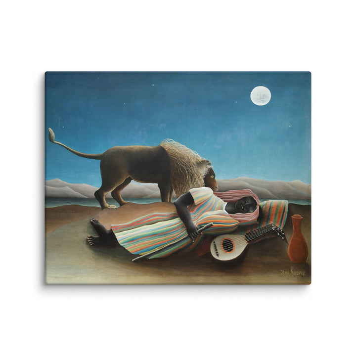 Leinwand - Henri Rousseau, Die schlafende Zigeunerin ohne Rahmen / 41x51 cm (16″×20″) artlia