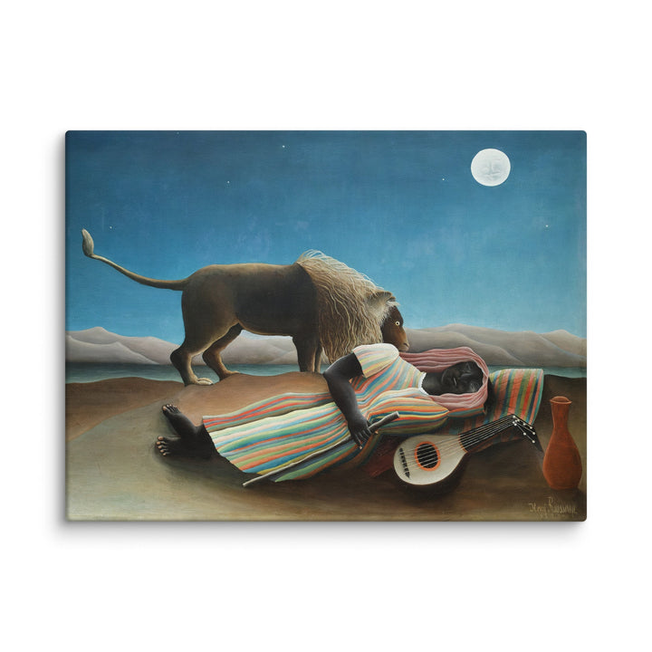 Leinwand - Henri Rousseau, Die schlafende Zigeunerin ohne Rahmen / 46x61 cm (18″×24″) artlia