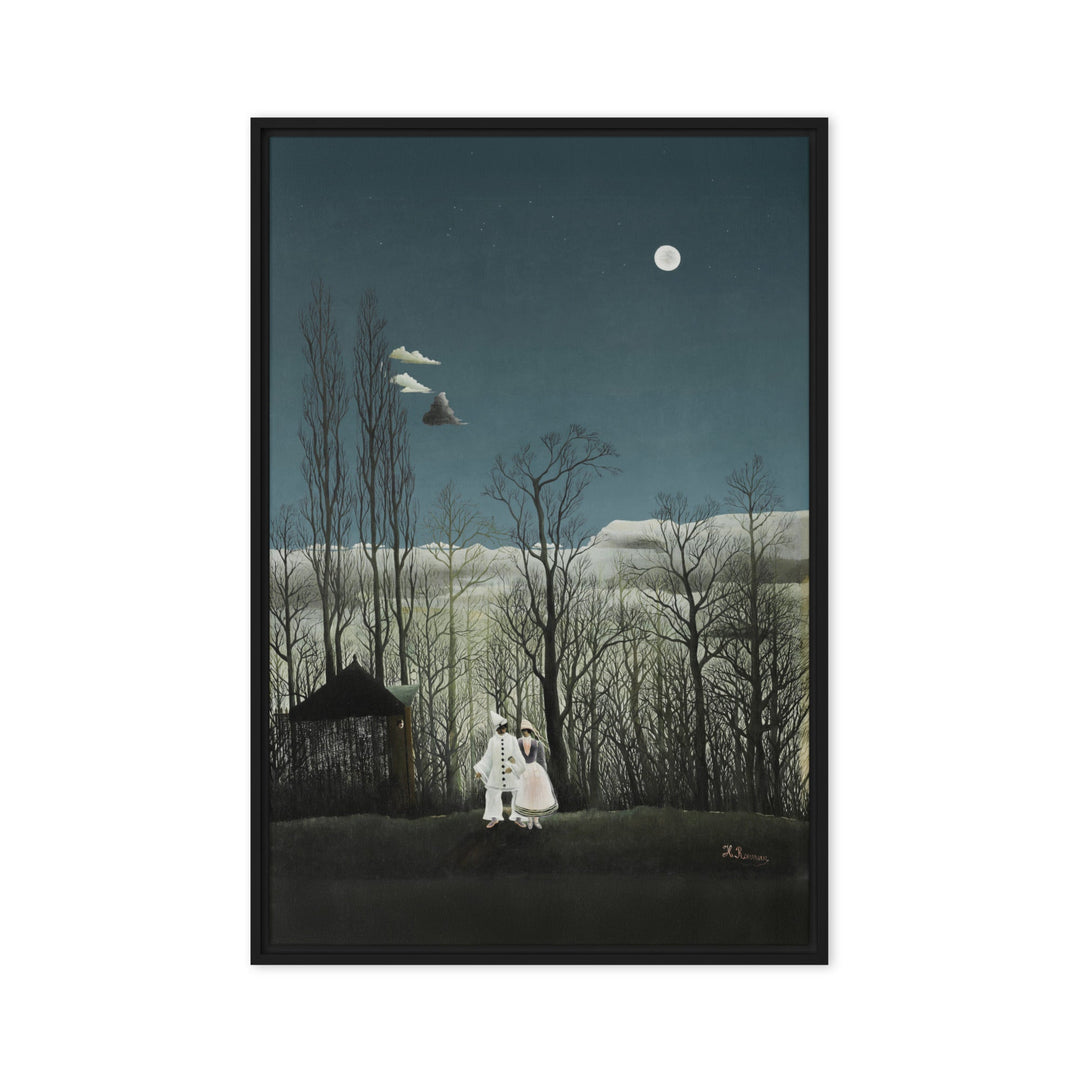 Leinwand - Henri Rousseau, Karnevalsabend Schwarz / 61x91 cm (24″×36″) artlia