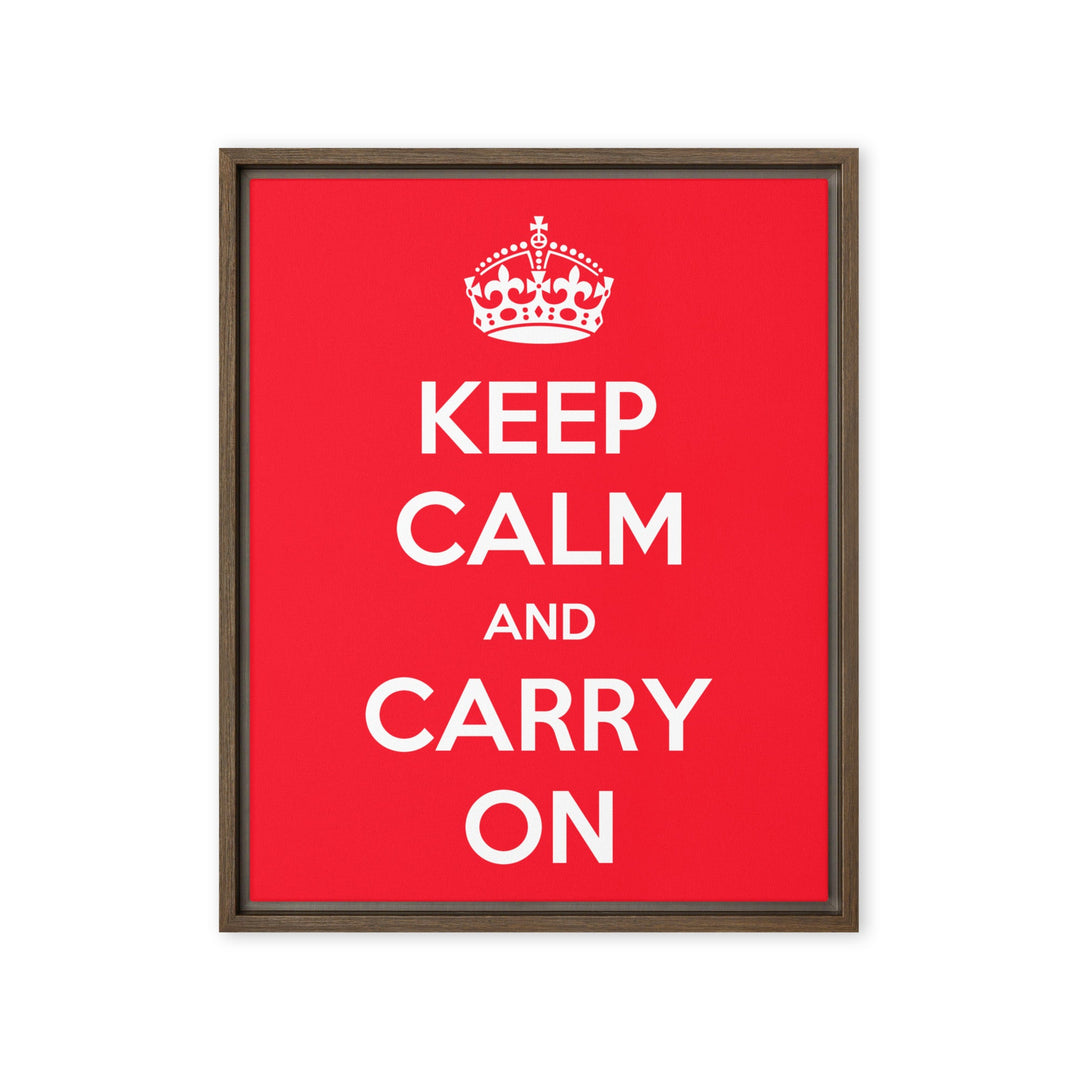 Leinwand - Keep Calm and Carry on Braun / 41x51 cm (16″×20″) artlia