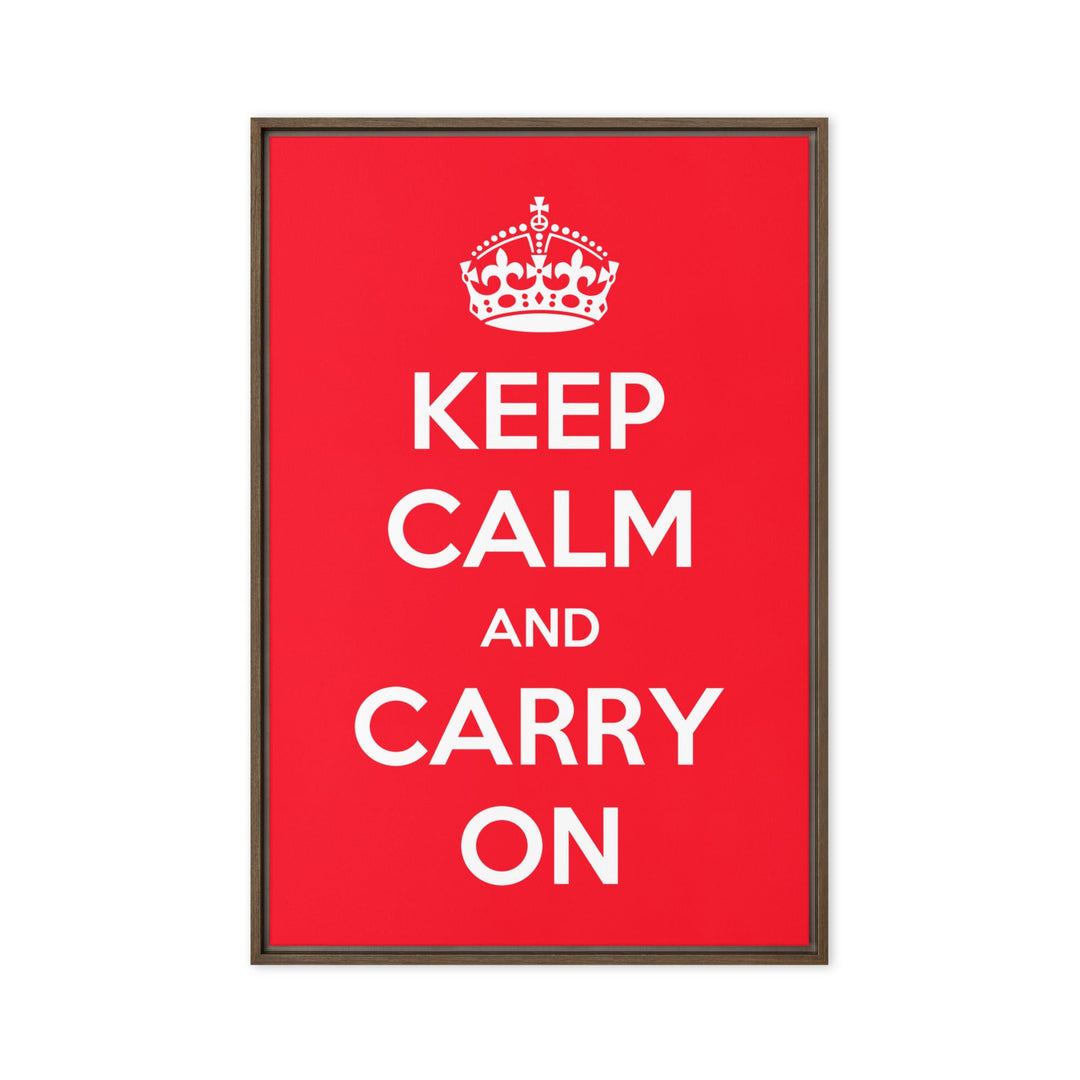 Leinwand - Keep Calm and Carry on Braun / 61x91 cm (24″×36″) artlia