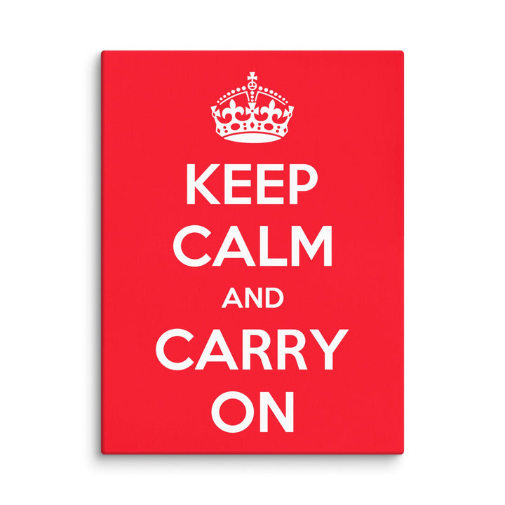 Leinwand - Keep Calm and Carry on ohne Rahmen / 31x41 cm (12″×16″) artlia