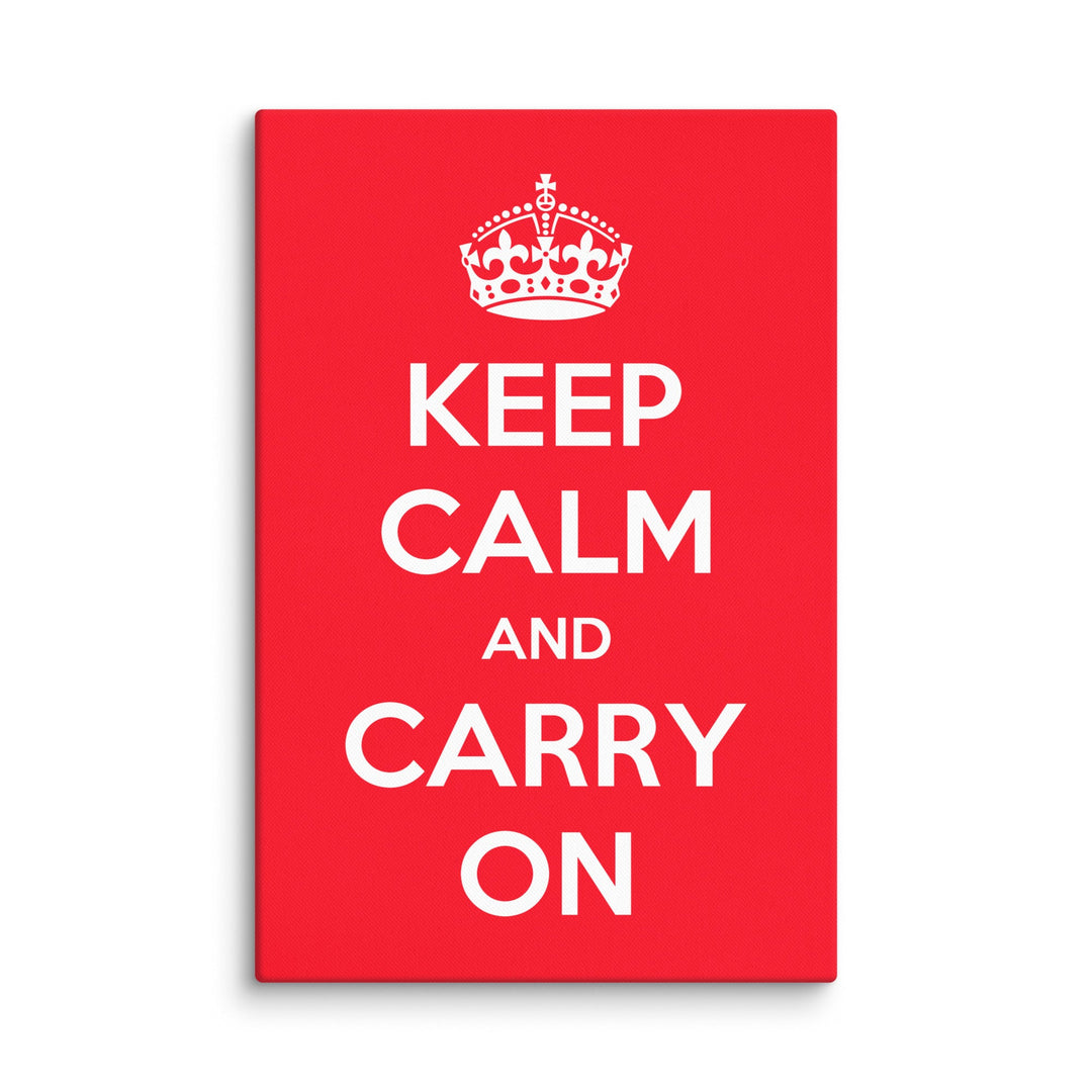 Leinwand - Keep Calm and Carry on ohne Rahmen / 61x91 cm (24″×36″) artlia