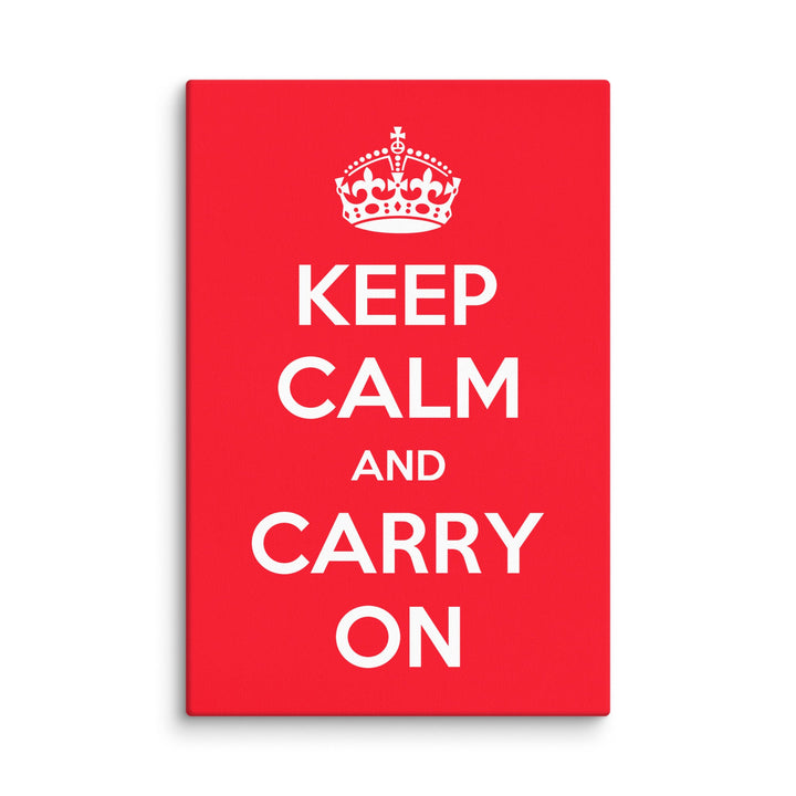 Leinwand - Keep Calm and Carry on ohne Rahmen / 61x91 cm (24″×36″) artlia