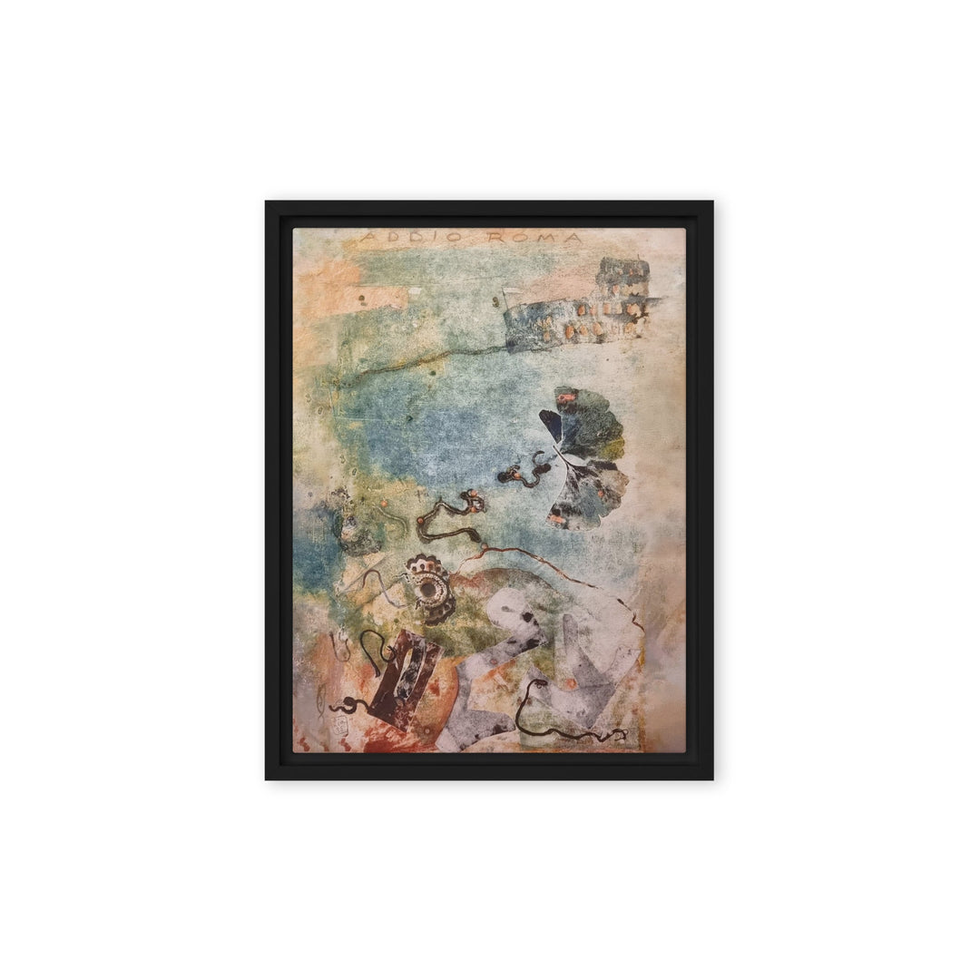 Leinwand - Lia Broecker-Jakob, Monotypie 5971 addio roma Schwarz / 31x41 cm (12″×16″) artlia