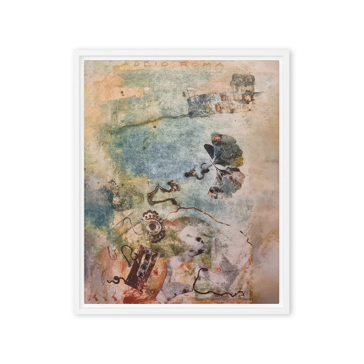 Leinwand - Lia Broecker-Jakob, Monotypie 5971 addio roma Weiß / 41x51 cm (16″×20″) artlia