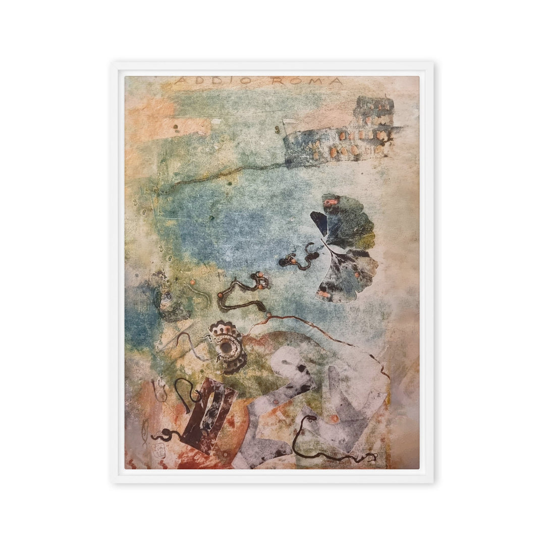 Leinwand - Lia Broecker-Jakob, Monotypie 5971 addio roma Weiß / 46x61 cm (18″×24″) artlia